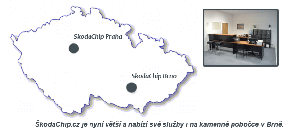 SkodaChip - mapa poboček